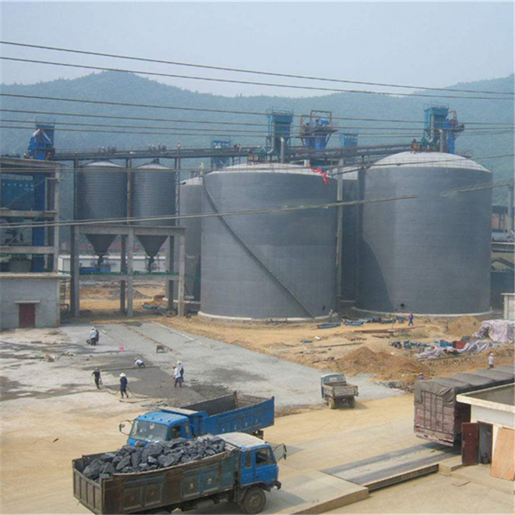 渭南水泥钢板仓2座3000吨青岛项目进入施工